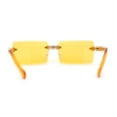thumbnail image 2 of Heavy Rhinestone Chain Jewel Rimless OG Rapper Sunglasses Gold Yellow, 2 of 4