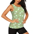 thumbnail image 2 of Xecao Cute Frog2 print women's scoop neck, loose-fit workout tank tops for the gym., 2 of 9