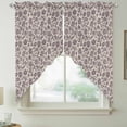 thumbnail image 2 of Purple Floral Swag Valances for Windows, Kitchen Window Curtains Over Sink, Spring Plants Flowers Vintage Rustic Window Treatment Curtains for Living Room/Bedroom Curtains 2 Panel Sets 36"x45", 2 of 8