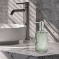 thumbnail image 6 of Unique Bargains 1 Pc Cylinder Twill Lines Soap Dispenser 15.22oz Cyan Silver Tone, 6 of 6