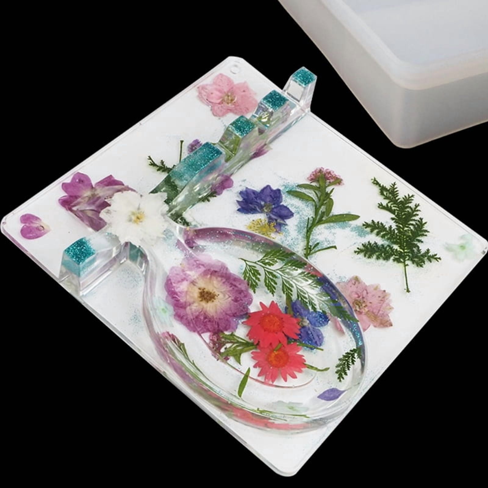 Spoon Storage Tray Epoxy Resin Mold Tableware Rack Plate Casting Silicone Mould