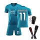 thumbnail image 1 of 2022 nueva camiseta de fútbol para niños 11 # Ibrahimovic pantalones cortos de moda camisetas de fútbol traje de niño y niña calcetines/set-11 verde-20 BmatwkZeng Bmatwk Jersey, 1 of 2
