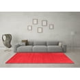 thumbnail image 3 of Ahgly Company Indoor Round Abstract Red Contemporary Area Rugs, 6' Round, 3 of 4