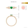 thumbnail image 4 of ANGARA Natural Solitaire Emerald Heart Promise Ring with Diamond Accents in 14K Rose Gold for Women (Size-4mm) | May Birthstone, Birthday, Anniversary, Jewelry Gift for Women | Natural Emerald Ring, 4 of 9