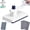 White, variant on Handheld Snap Grip Mini Mop Use Any Cloth with 3 Washable Pads | Convenient Cloth Changing Mini Mop for Home Use with Easy Tap Handle (White)
