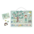thumbnail image 1 of Janod - Wooden Children's Educational Calendar - - Magnetic - 125 Magnets - Learning Time and Seasons - English Version - From 3 Years, 1 of 9