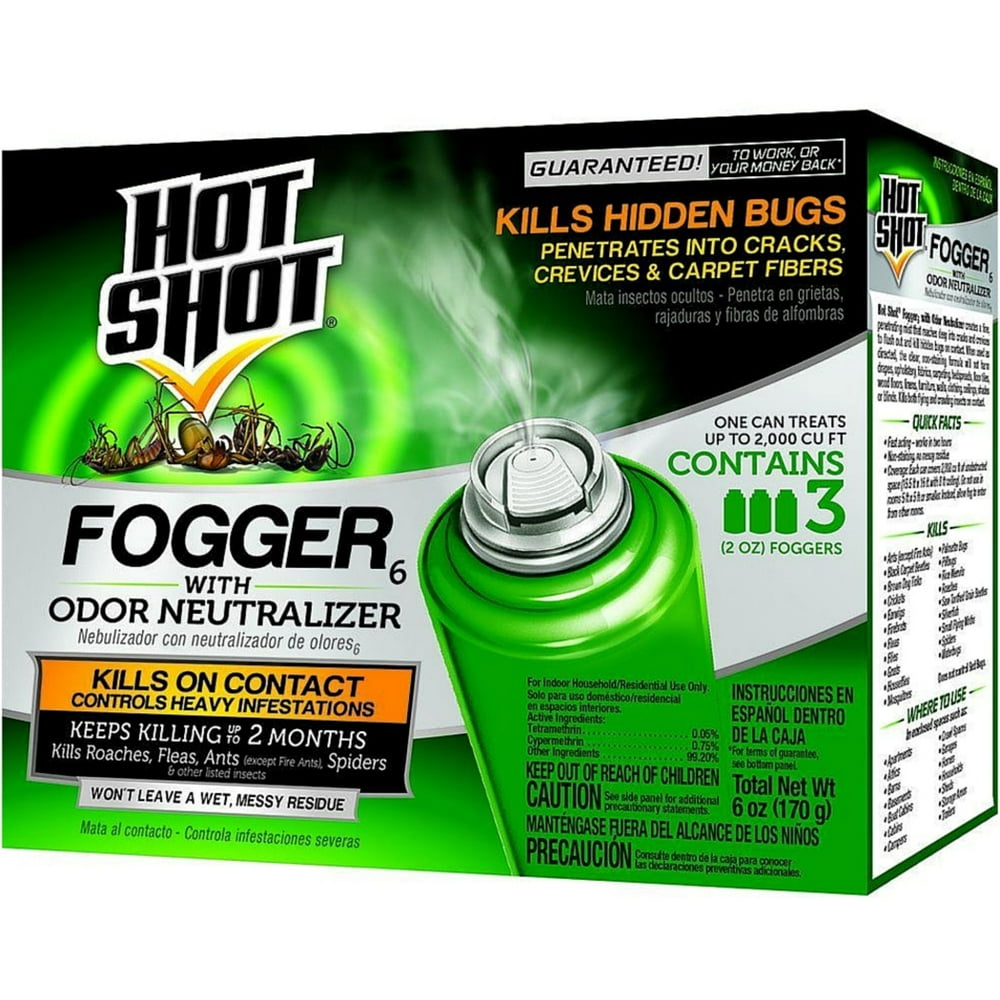 3 Pack Hot Shot Indoor Insect Fogger 3 ea