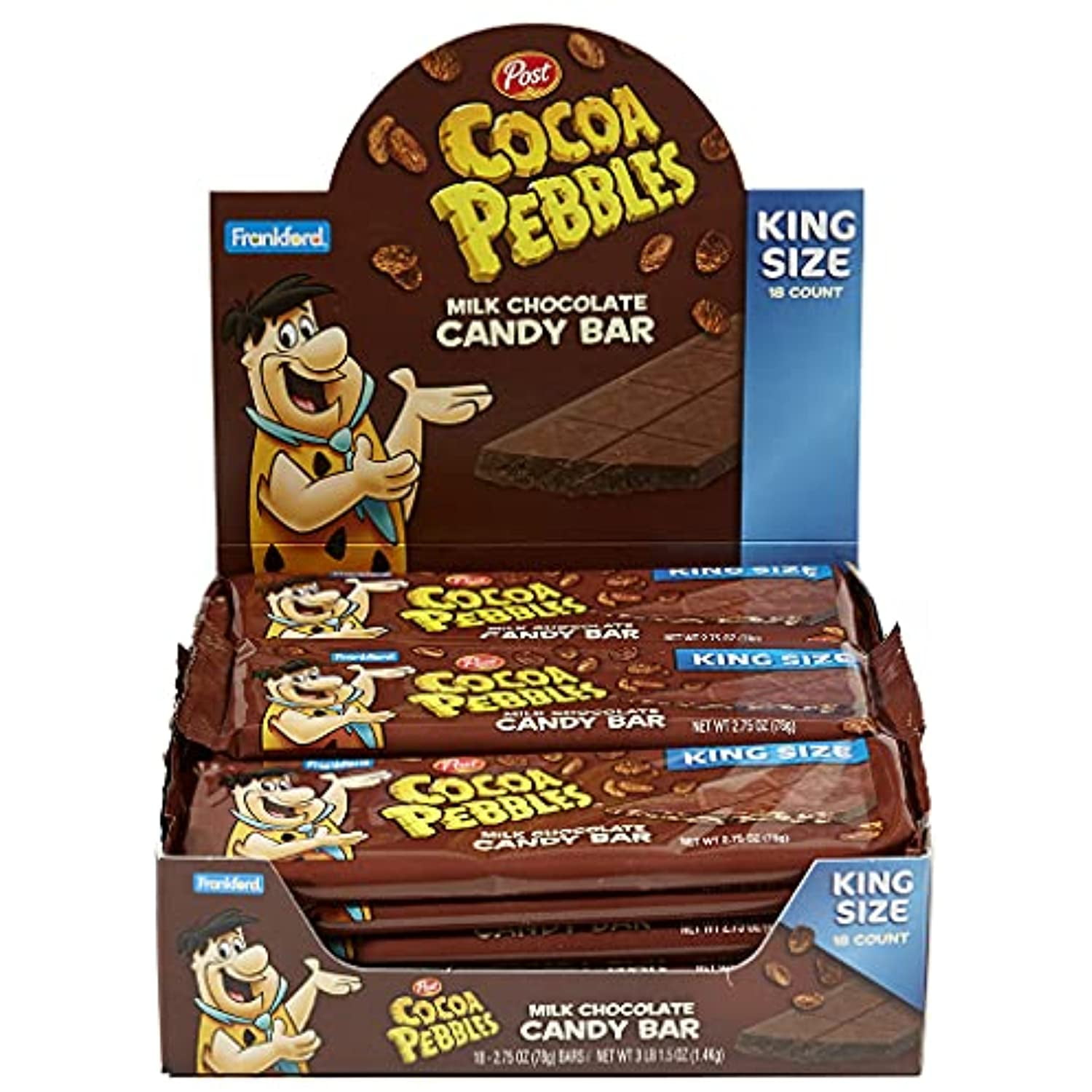Cocoa Pebbles King Size Candy Bar, (Bulk Pack Of 18 Individually