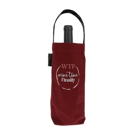 Pavilion Gift Company- WTF - Bottle Bag Wine Lover Enthusiast Friend Best Friend Best Humor Gift Vineyard