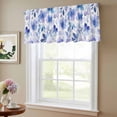 thumbnail image 6 of 2 Pack Blue Purple Valance for Window Pansy Flowers Abstract Watercolor Ombre Petals Kitchen Valance Rod Pocket Short Curtain Topper Decorative Window Treatment for Living Room Bedroom 42"x12", 6 of 8