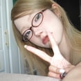 thumbnail image 1 of Gafas de montura pequeña para niña bidimensional, estilo retro, estilo Y2G, para mujer, estilo callejero, montura de gafas con degradado liso, 1 of 6