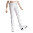 thumbnail image 2 of Venjoe Kids Sparkly Rhinestones Figure Skating Pants Girls Skating Leggings High Waist Waistband White 16, 2 of 7