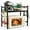 Black, variant on stusgo Extendable Microwave Shelf, Adjustable Toaster Oven Rack Kitchen Counter Top Organizer Stand, 2-Tier with 6 Hooks,110 lbs Weight Capacity, Black