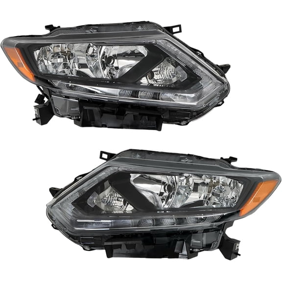 kimllier Replacement for Nissan Rogue 2014-2016 Headlight Assembly Halogen Left and Right Side Pair