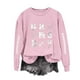 thumbnail image 1 of Heisall Womens Sweatshirts Rugby Print Long Sleeve Loose Casual Hoodless 2025 New Arrival Fashion, 1 of 4