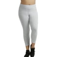 thumbnail image 2 of Women's Cotton Soft Capri Leggings Activewear, Heather Grey-XL, 1 Pack, 2 of 4