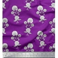 thumbnail image 1 of Soimoi Polyester Crepe Fabric Leaves & Floral Block Print Sewing Fabric Yard 52 Inch Wide, 1 of 3