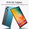 thumbnail image 5 of Tableta Android P70 de 10,1 pulgadas, versión global 2023, Android 12, Bluetooth, 12 GB, 512 GB, diez núcleos, 24 + 48 MP, WPS + 5G, WIFI, gran oferta, portátil, 5 of 5