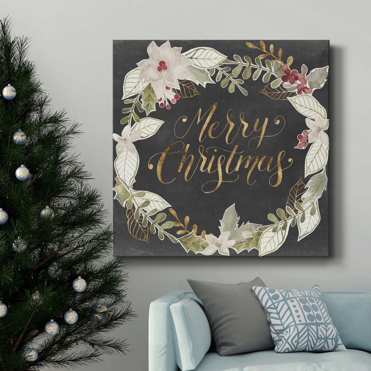 Shiplap Santa - Premium Gallery Wrapped Canvas - Ready to Hang