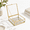 Square Mirror, variant on Hexagon Clear Glass Tabletop Keepsake Display Case with Metal Frame and Hinged Lid