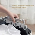 thumbnail image 2 of Travel Folding Clothes Drying Rack Multi-Functional Hanging Hangers with 5 Hanging Holes Portable Travel Hotel Coat Hanger for Travel, Hotel Apartment, Business Trips, and Home Use (3 Pack Grey）, 2 of 8