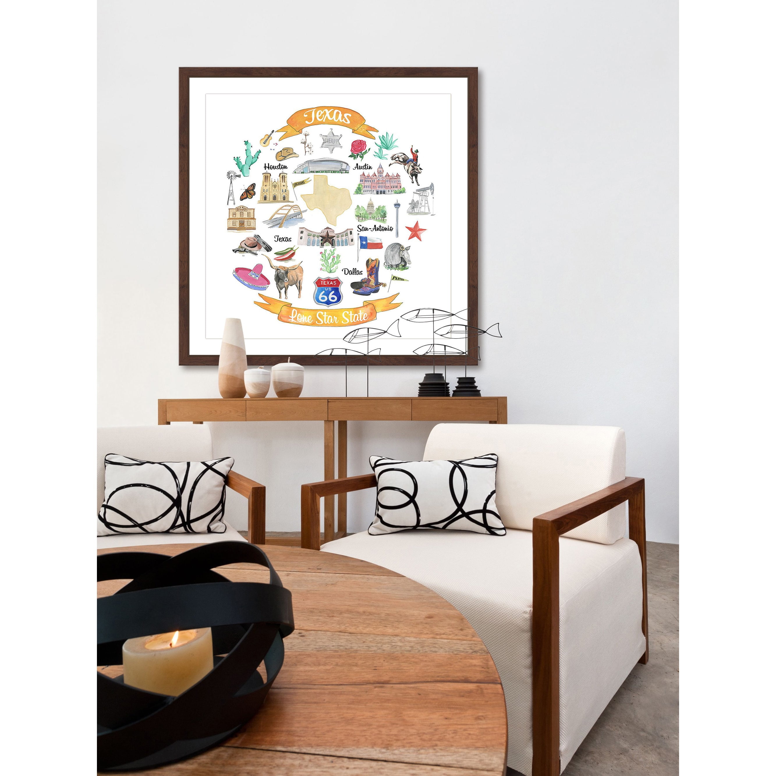 "Texas Has It All" Framed Painting Print