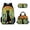 Black Cat, variant on Jeiento Dog Paw Print School Bag Set of 3,Insulated Lunch Handbag Crossbody Bag Laptop Backpack Pencil Case for Kids Teens Rainbow Stripes College Students Office Worker Dayback