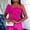 Hot Pink, variant on Zip‑Front Off‑Shoulder Bow Wrap Crop Top Zipper Detail Short Sleeve Convertible Styling Lightweight Stretch Fabric Flattering Fit For Casual Daywear And Vacation Looks, Crop Top Blue S