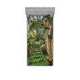 thumbnail image 1 of Nature Bedding Set with Sheet & Covers, Fairytale Theme Hidden Garden with Botanic Trees Flowers Ivy Image Print, Printed Bedroom Decor 2 Shams, 4 Sizes, Multicolor, by Ambesonne, 1 of 3