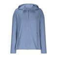thumbnail image 4 of Pitauce Womens Lightweight Zip Up Hoodies Sun Shirts Long Sleeve Rush Guard UPF 50+ Sun Protection Hooded Jacket Outdoor Hiking Running Athletic Sunscreen Shirt with Zipped Pocket, 4 of 8