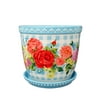 The Pioneer Woman Sweet Rose Gingham Planter, 8 inch, Stoneware