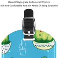 thumbnail image 4 of Square 2Pack PU Leather Cactus Cruise Luggage Tag with Privacy Cover and Name ID Tag for Travel Handbags Backpacks Luggage Tags, 4 of 6