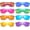 8 Color Transparent Frame/Mirrored Lens, variant on 8/16 Pack Neon Colors Sunglasses Wholesale Bulk Party Favors Retro Classic Glasses Birthday Pool Unisex Adult 16 Transparent Frame/Mirrored Lens