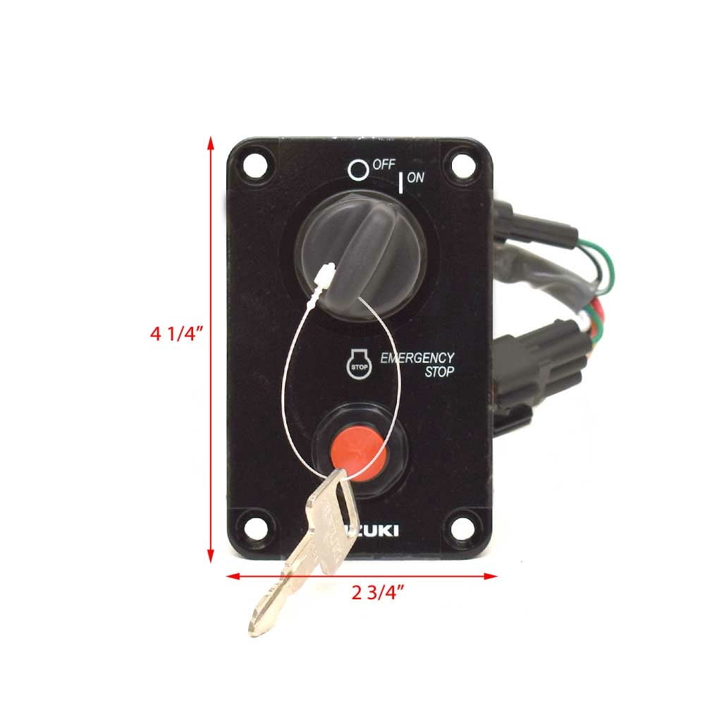 Suzuki Boat Ignition Switch Panel 37100-98J07 | 2 Position W/ Lanyard