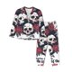 thumbnail image 1 of Fotbe Gothic Skulls And Roses Conjunto de Pijama de Manga Larga para Mujer con Estampado, Ropa de Dormir de 2 Piezas, Conjunto de Casa Suave y Cómodo con Bolsillos-X-Large, 1 of 7