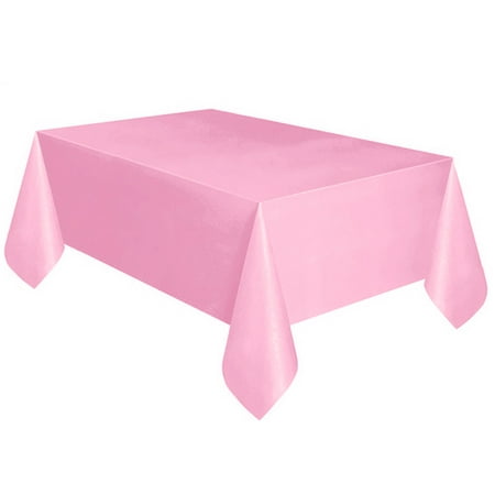 

LTTVQM Pink Rectangle Tablecloth Waterproof & Stain Resistant Table Cloth Wrinkle Free Fabric Washable Disposable Plastic Table Cover for Dining/Party/Holiday (6ft x 4.5ft Pink)
