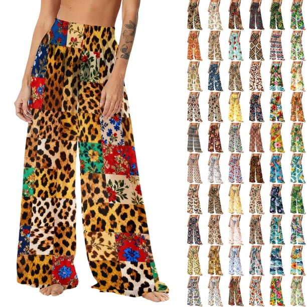 Pincandy Women See Through Sheer Mesh Pants Beach Swimsuit Bikini Bottom Cover up Party Club Elastic High Waist Wide Leg Pants