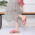 thumbnail image 1 of Pantuflas de fondo plano para mujer tejidas informales de tendencia cómoda de nuevo estilo de verano Wmkox8yii  hj789, 1 of 9