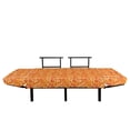 thumbnail image 3 of Leaves Futon Couch, Autumn Tones Leaves Abstract Design Printed Illustration, Daybed with Metal Frame Upholstered Sofa for Living Dorm, Loveseat, Marigold Dark Peach, by Ambesonne, 3 of 4