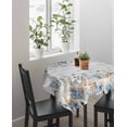 thumbnail image 4 of Blue Beige Coastal Suqare Tablecloth - 54 x 54 Inch, Beach Starfish Summer Eucalyptus Retro Waterproof & StainResistant Tablecloth, Washable Oil-proof Table Cover for Dining/Party/Wedding/Buffet, 4 of 9