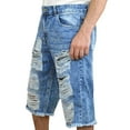 thumbnail image 2 of Notus Men's Distressed Ripped Denim Jean Shorts - Stylish, Comfortable, Durable, Summer Casual Wear Ice Wash Blue 34, 2 of 4