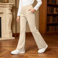 thumbnail image 5 of Mnyotv Athletic Flared Yoga Pants Girls Sports Wide Leg Sweatpants Fall Clothes High Wasited Trousers with Pockets Size 7-8Y, 5 of 5