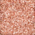 thumbnail image 2 of Miyuki Delica Seed Beads – Size 11/0 (1.6 mm), DB0054, Lined Peach AB, 7.2g, Approx. 1440 Beads, 2 of 7
