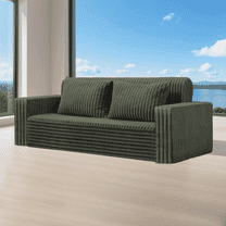 Congermom Folding Sofa Bed, 2-in-1 Convertible Sleeper Chair with Pillows, Portable & Comfy Floor Couch for Living Room, Bedroom, Dorm