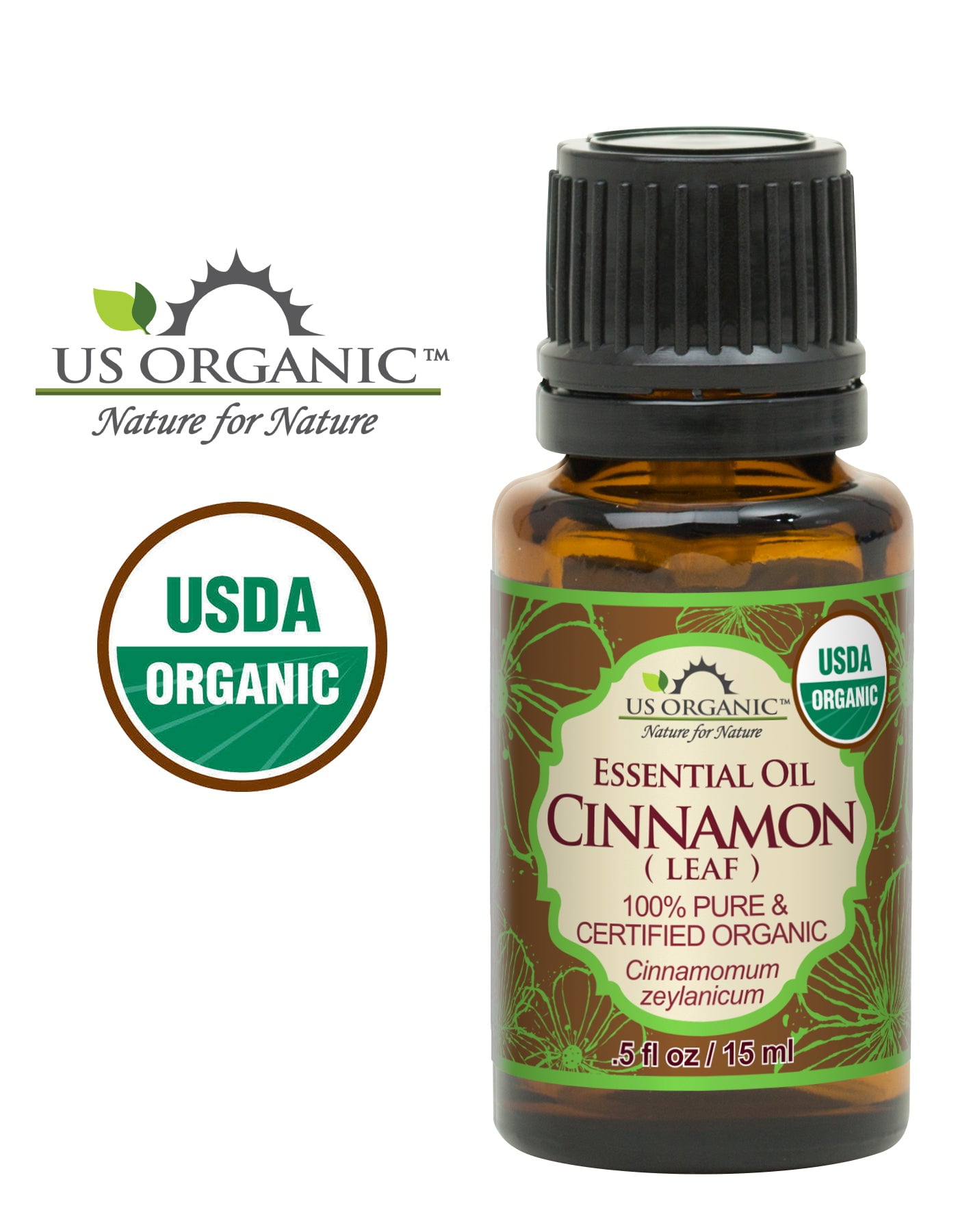 US Organic Cinnamon Leaf Essential Oil, 100% Pure Certified USDA Organic
