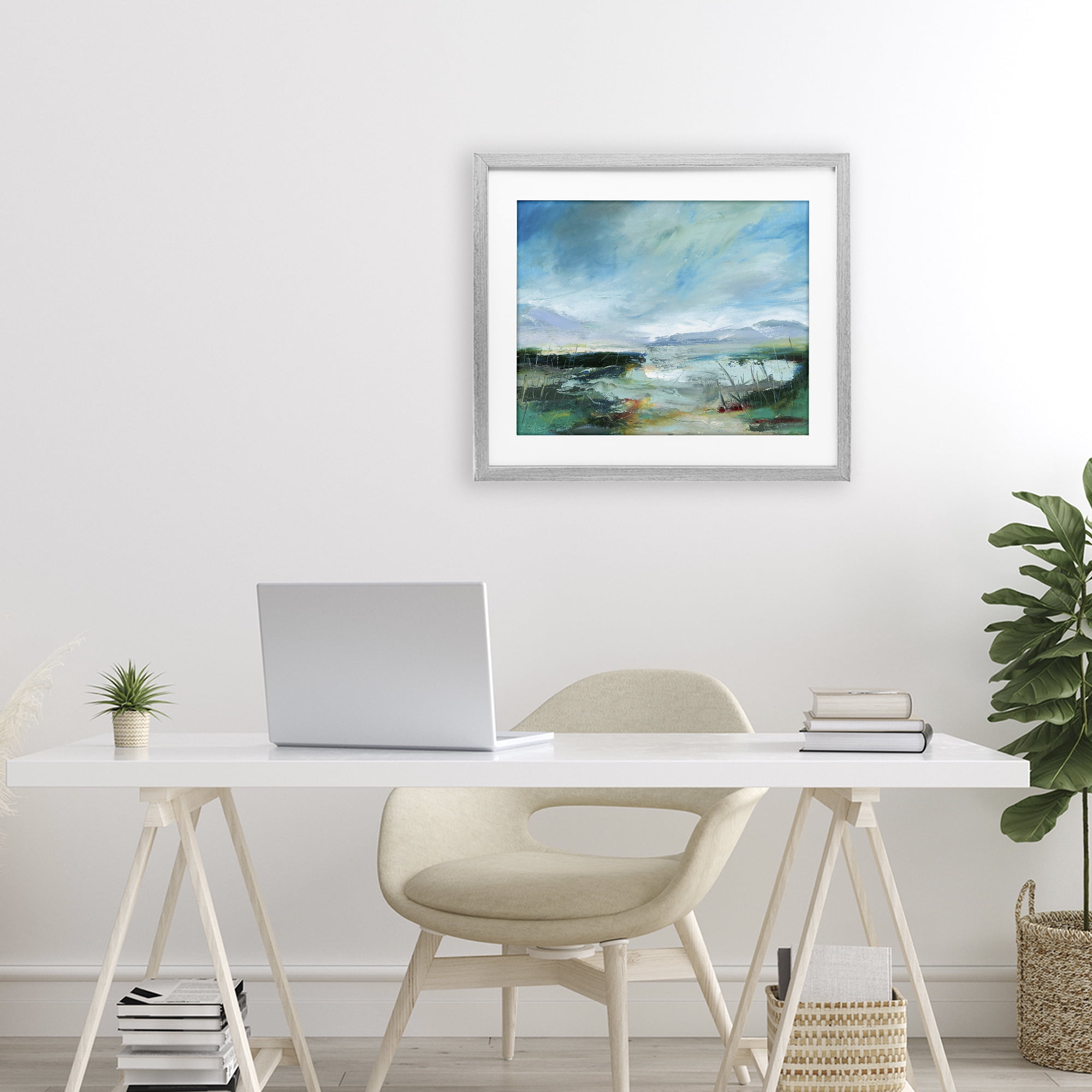 Stupell Industries Days By The Loch Gray Framed Print Under Glass, design by Lesley Birch
