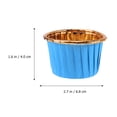 thumbnail image 2 of FUTUREORYY 100Pcs Heat Resistant Blue Golden Curled Edge Round Paper Cupcake Cups for Baking, 2 of 6