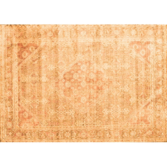 Ahgly Company Indoor Rectangle Persian Orange Traditional Area Rugs, 6' x 9'