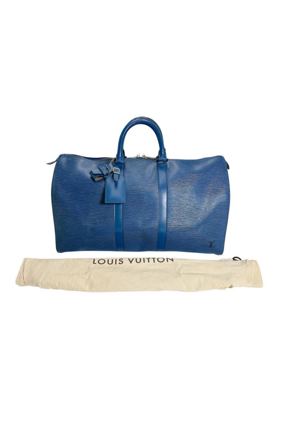 Pre-Owned Louis Vuitton Keepall 45 Boston Bag, Epi Leather, M42975, Toledo Blue