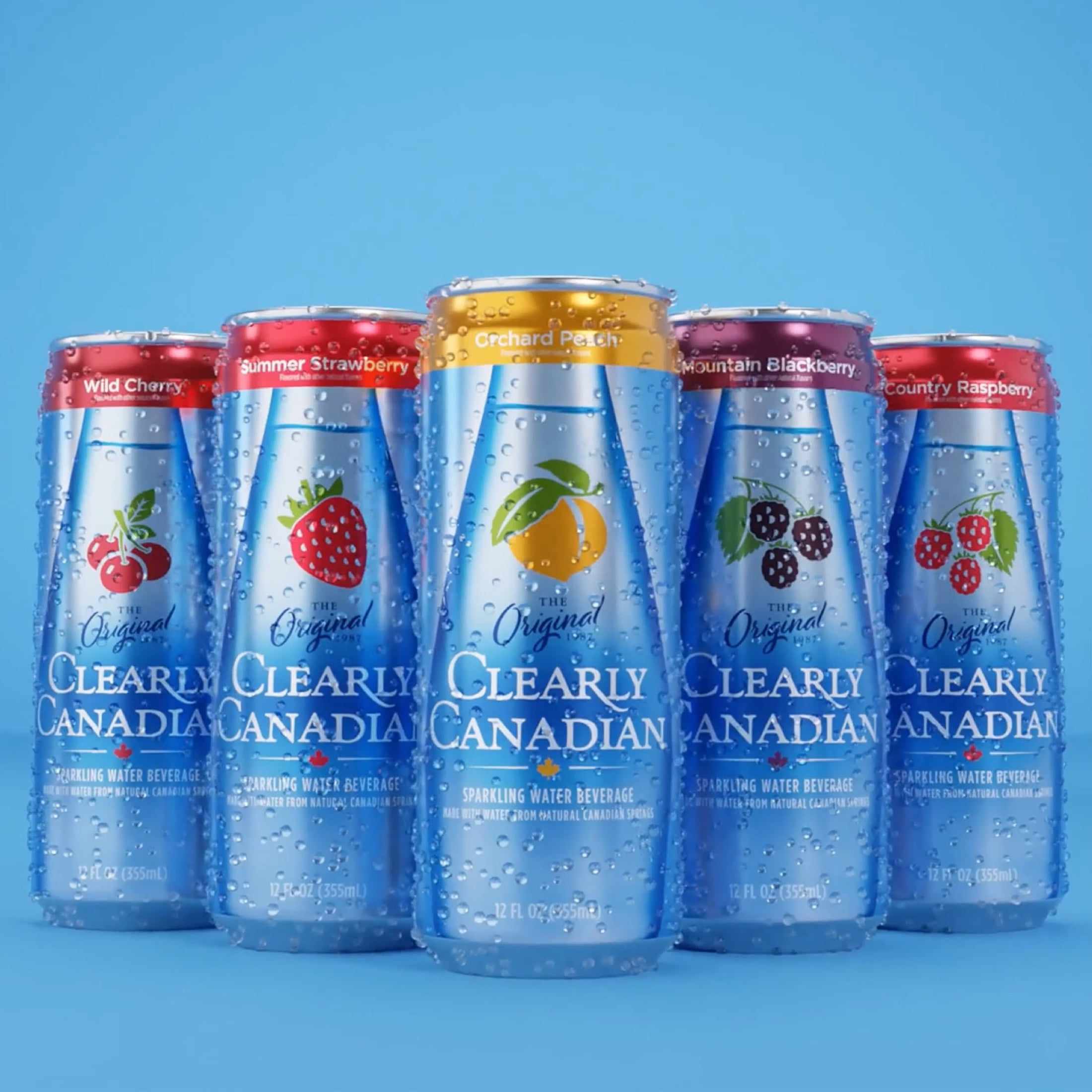 Clearly Canadian Orchard Peach Sparkling Water, 24-Pack, 12 oz Cans